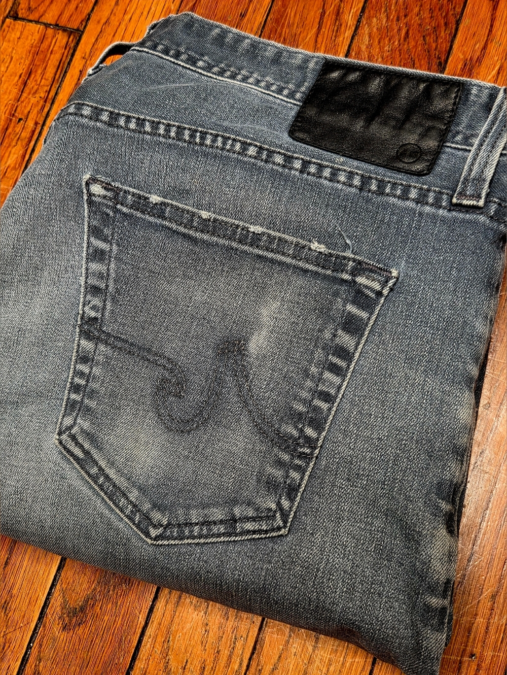 Adriano Goldschmied AG Mens Jeans 36x32 The Graduate Tailored Leg Dark Wash B1